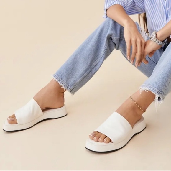 Reformation Shoes - REFORMATION- Rue Platform Slide Sandal 90s-Inspired Flatform